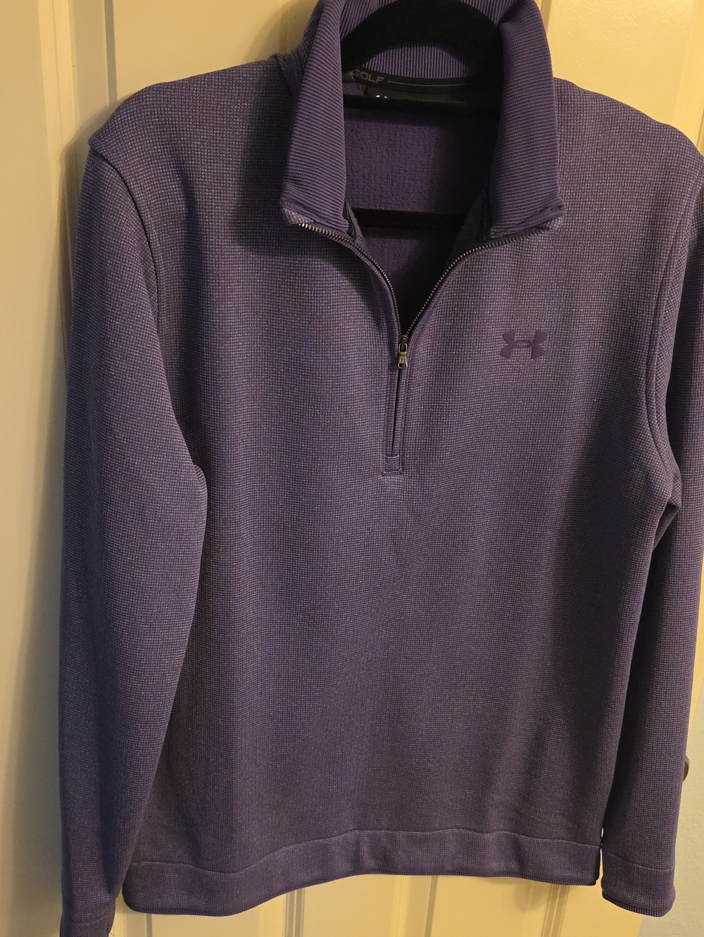 Under Armour Men's Heathered Purple Quarter-Zip Pullover